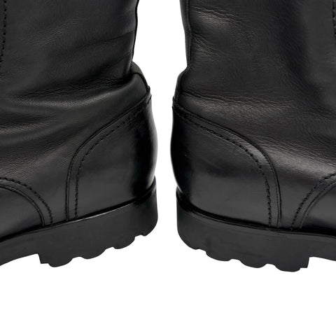 【中古】 CHANEL シャネル COCOMARK LACE-UP BOOTS ココマークレースアップブーツ 37 USED 中古 VINTAGE ITEM SHOES 靴