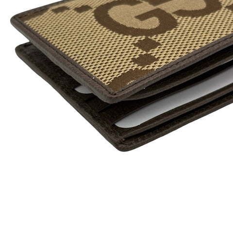 【未使用】 GUCCI グッチ BIFOLD JUMBO GG WALLET 2つ折りジャンボGG 財布 ブラウン系 キャンバス 未使用 BROWN CANVAS