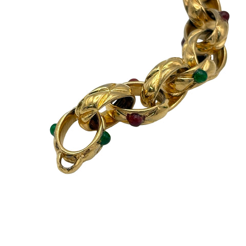【中古】 CHANEL シャネル STONE BRACELACE ラインストーンブレスレット ヴィンテージ 小物 GP 中古