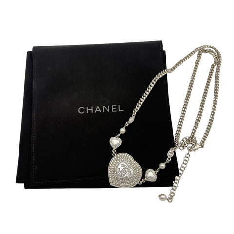 【美品】 CHANEL シャネル NECKLACE ハート ネックレス 小物 中古