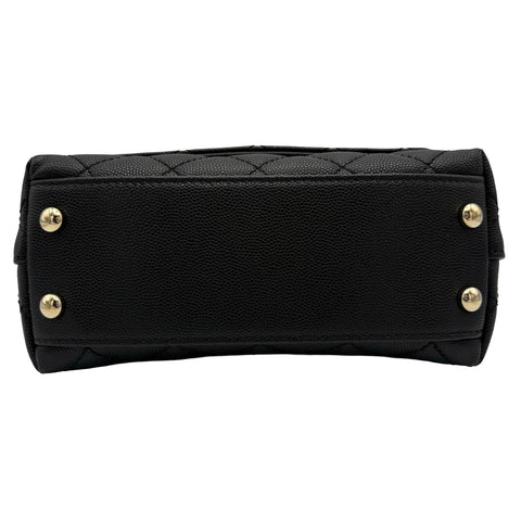 【中古】 CHANEL シャネル COCO HANDLE XXS ココハンドル XXS ハンドバッグ ショルダーバッグ ランダム番(2021年~) ブラック キャビアスキン 中古 USED バッグ