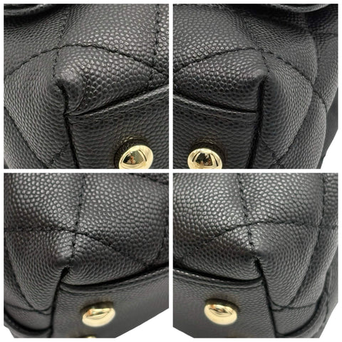 【中古】 CHANEL シャネル COCO HANDLE XXS ココハンドル XXS ハンドバッグ ショルダーバッグ ランダム番(2021年~) ブラック キャビアスキン 中古 USED バッグ