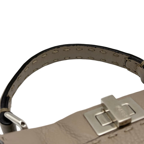 【中古】 FENDI フェンディ Peekaboo Small ピーカブー スモール ショルダーバッグ ハンドバッグ グレー系 レザー×パイソン 中古 USED バッグ
