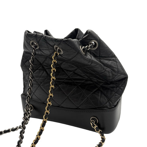 【中古】 CHANEL シャネル GABRIELLE BACKPACK ガブリエル バックパック 29番台(2019-2020年) ブラック ヴィンテージカーフ 中古 USED バッグ