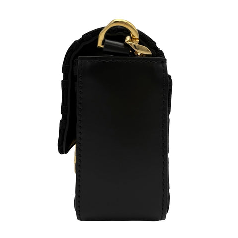 【美品】 GIVENCHY ジバンシィ SHOULDER BAG ショルダーバッグ ショルダーバッグ ブラック キャンバス カフースキン 中古 USED バッグ