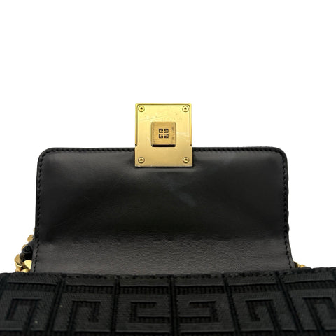 【美品】 GIVENCHY ジバンシィ SHOULDER BAG ショルダーバッグ ショルダーバッグ ブラック キャンバス カフースキン 中古 USED バッグ