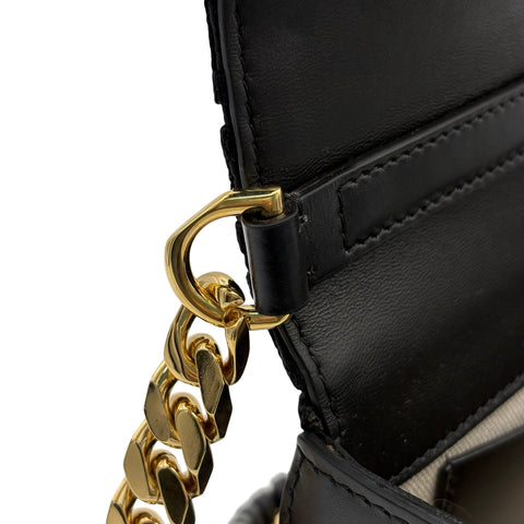【美品】 GIVENCHY ジバンシィ SHOULDER BAG ショルダーバッグ ショルダーバッグ ブラック キャンバス カフースキン 中古 USED バッグ