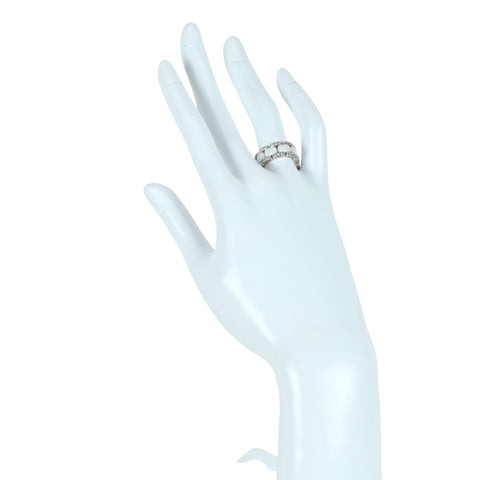 【中古】CHANEL シャネル K18WG/セラミック ウルトラリング ダイヤモンド42p 11.7g