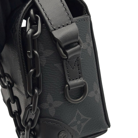 【美品】 LOUIS VUITTON ルイ・ヴィトン STEAMER WEARABLE WALLET スティーマー・ウェアラブル ウォレット ショルダーバッグ ICチップ(2021年~) ブラック モノグラム・エクリプス キャンバス 美品 USED バッグ