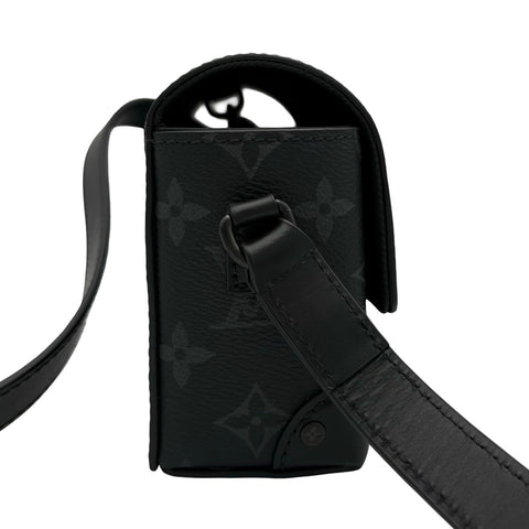 【美品】 LOUIS VUITTON ルイ・ヴィトン STEAMER WEARABLE WALLET スティーマー・ウェアラブル ウォレット ショルダーバッグ ICチップ(2021年~) ブラック モノグラム・エクリプス キャンバス 美品 USED バッグ