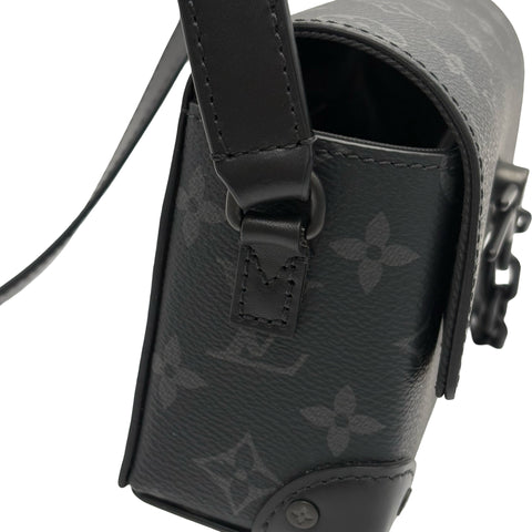 【美品】 LOUIS VUITTON ルイ・ヴィトン STEAMER WEARABLE WALLET スティーマー・ウェアラブル ウォレット ショルダーバッグ ICチップ(2021年~) ブラック モノグラム・エクリプス キャンバス 美品 USED バッグ