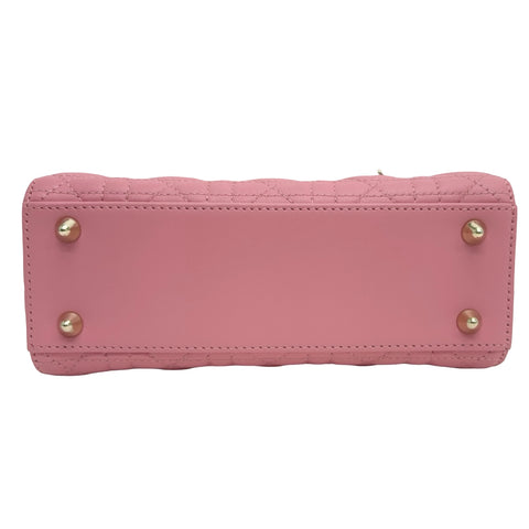 【中古】 Christian Dior クリスチャン ディオール Lady Dior My ABCDior BAG SMALL Lady Dior My ABCDior バッグ スモール ハンドバッグ ショルダーバッグ 29XMA-0223(2023年) ピンク系 ラムスキン 中古 USED バッグ