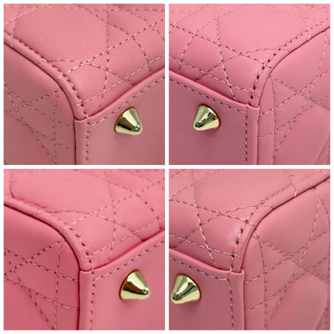 【中古】 Christian Dior クリスチャン ディオール Lady Dior My ABCDior BAG SMALL Lady Dior My ABCDior バッグ スモール ハンドバッグ ショルダーバッグ 29XMA-0223(2023年) ピンク系 ラムスキン 中古 USED バッグ