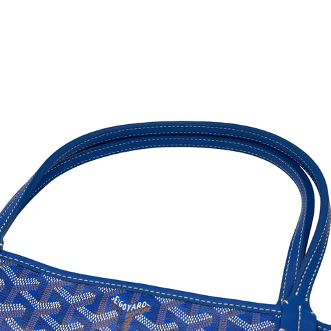 【美品】 GOYARD ゴヤール SAINT LOUIS GM サンルイGM トートバッグ ブルー系 PVC×レザー 美品 USED バッグ
