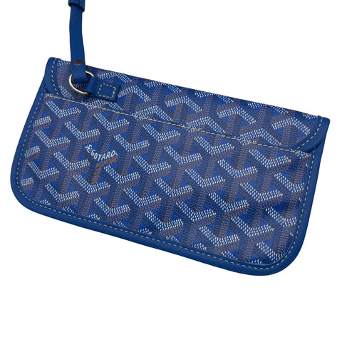 【美品】 GOYARD ゴヤール SAINT LOUIS GM サンルイGM トートバッグ ブルー系 PVC×レザー 美品 USED バッグ