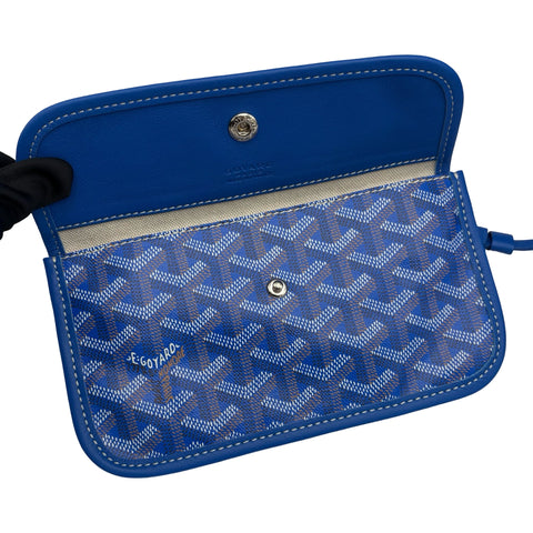 【美品】 GOYARD ゴヤール SAINT LOUIS GM サンルイGM トートバッグ ブルー系 PVC×レザー 美品 USED バッグ