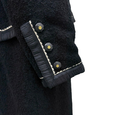 【中古】 CHANEL シャネル COLLARLESS TRIM SET UP セットアップ ジャケット スカート 36 USED 中古 1994年 VINTAGE ITEM ヴィンテージ 洋服
