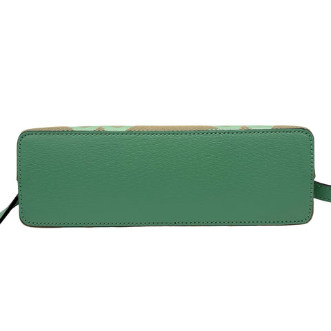 【美品】 GUCCI グッチ JUMBO GG BAG ジャンボ GG ショルダーバッグ グリーン系 キャンバス X レザー 中古 USED バッグ