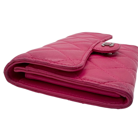 【新品未使用】 CHANEL シャネル WALLET  財布 ピンク ラムスキン 中古 PINK LAMBSKIN
