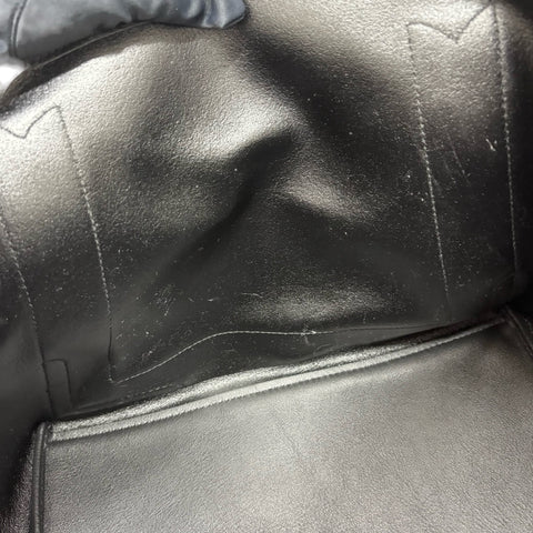 【中古】 BALENCIAGA バレンシアガ NAVY CABAS ネイビーカバス ハンドバッグ トートバッグ ブラック レザー 中古 USED バッグ