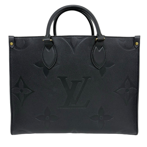 【中古】 LOUIS VUITTON ルイ・ヴィトン ONTHEGO MM(M45595) オンザゴー MM ハンドバッグ トートバッグ ICチップ(2021年~) ブラック モノグラムアンプラント/牛革 中古 USED バッグ