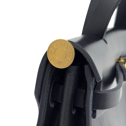 【中古】 Hermes エルメス HERBAG 31 エールバッグ31 ショルダーバッグ B刻(2023年) ブラック トワルアッシュ・ベルリンヌ×レザー 中古 USED バッグ