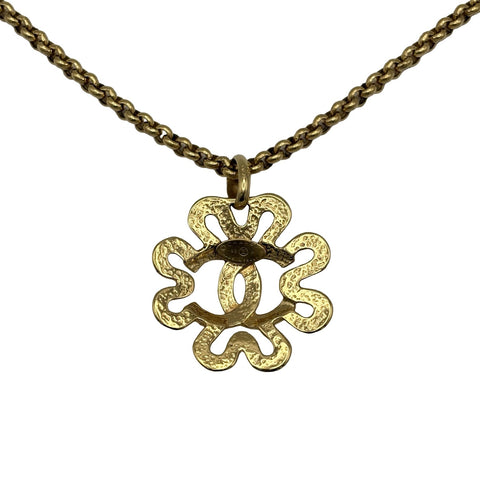 【中古】CHANEL シャネル COOMARK CLOVER NECKLACE ココマーククローバーネックレス NECKLACE GP 中古