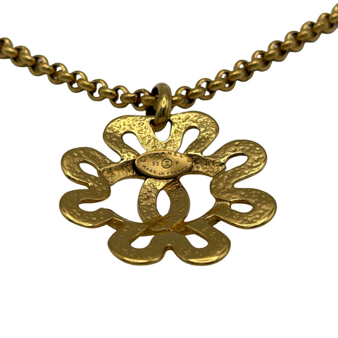 【中古】CHANEL シャネル COOMARK CLOVER NECKLACE ココマーククローバーネックレス NECKLACE GP 中古