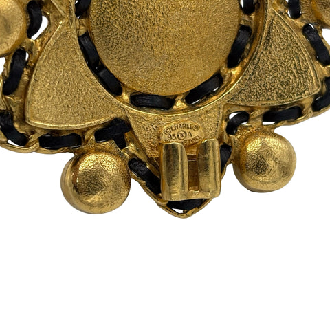 【中古】 CHANEL シャネル BROOCH ブローチ  天然石 六芒星 マルチカラー 中古 MULTI COLOR