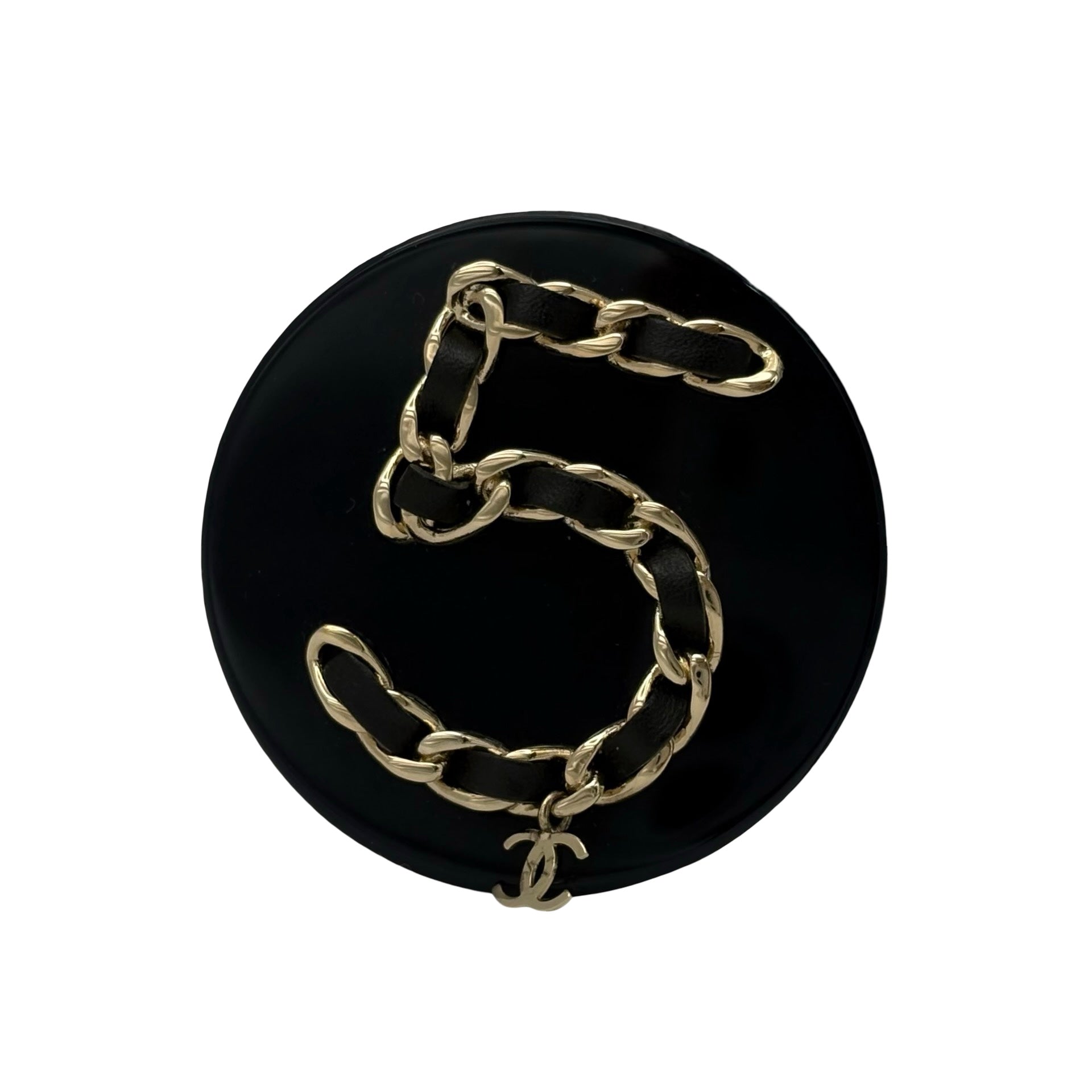 新品同様　CHANEL ブローチ No5 シャネル　ゴールド　ブラック　完売 新品同様 CHANEL ブローチ No5 シャネル ゴールド ブラック 完売 新品
