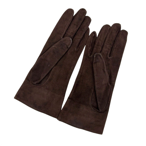 【中古】 CHANEL シャネル GLOVES 手袋  ブラウン スウェード 中古