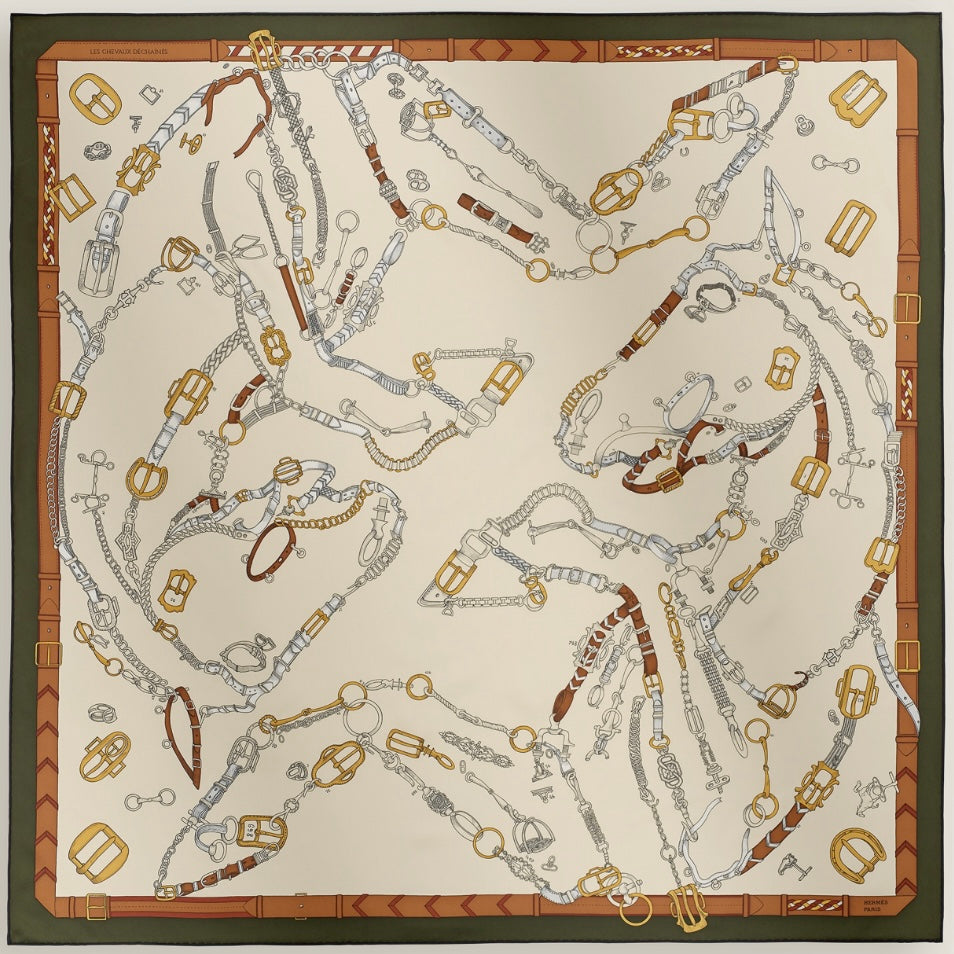 新品未使用】 Hermes エルメス カレ 90 《シュヴォー・デシェネ》 小物