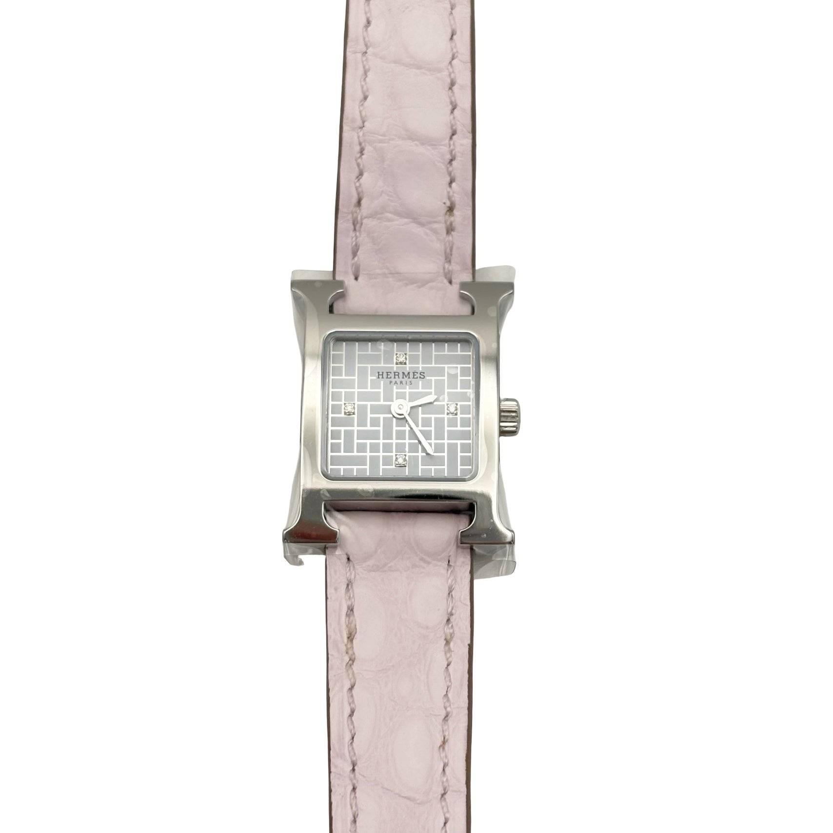 新品未使用】Hermes エルメス H WATCH 2025年 SS/ALIGATOR 17 電池