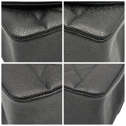 【中古】 CHANEL シャネル MATELASSE DIANA FLAP CHAIN SHOULDER BAG マトラッセダイアナフラップチェーンショルダーバッグ 3番台(1995年) ブラック キャビアスキン 中古 USED バッグ