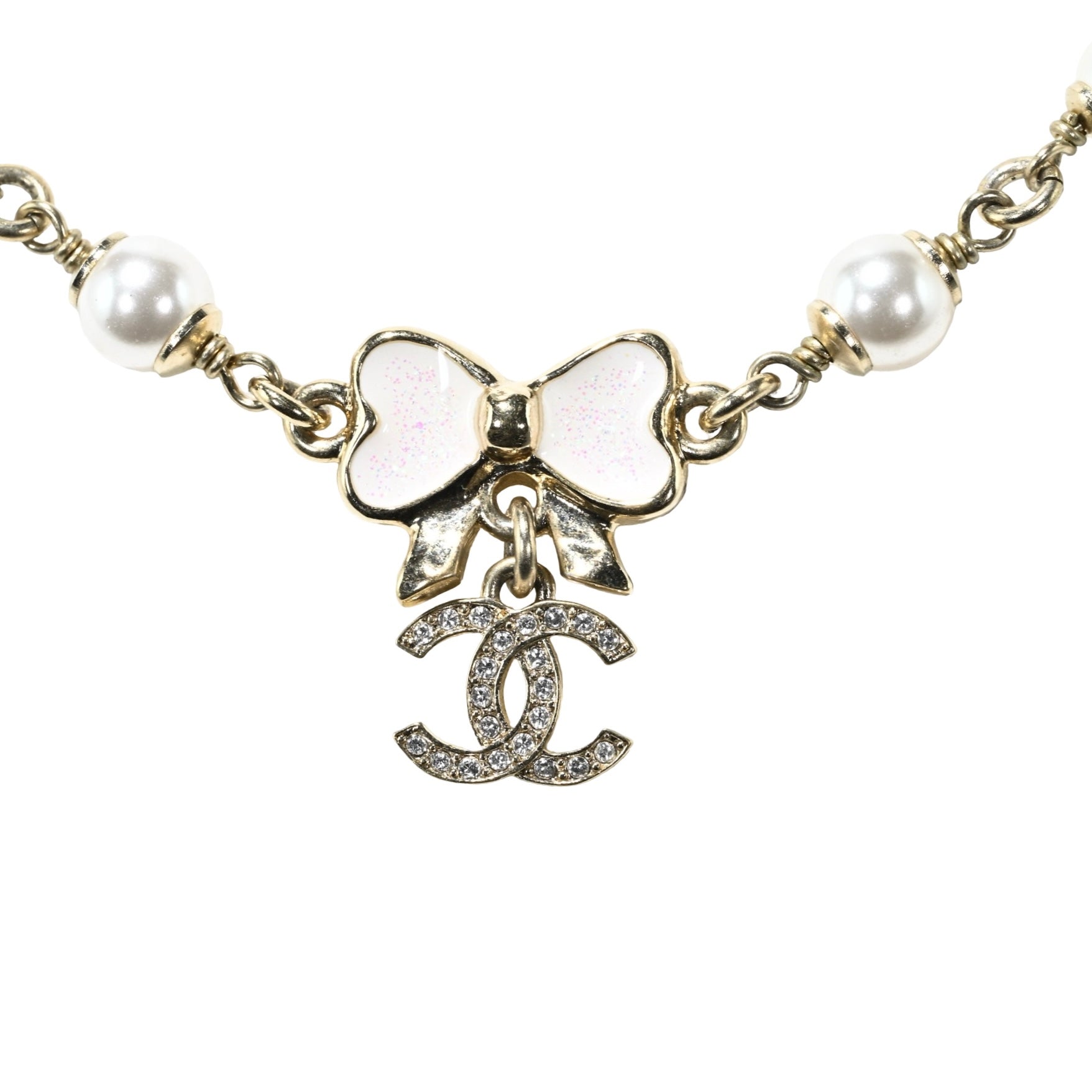 CHANEL ネックレス 中古品 箱あり リボン 中古】 CHANEL シャネル COCOMARK RIBON NECKLACE ココマークリボン