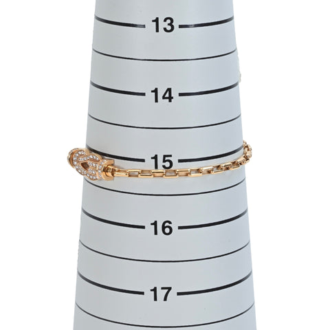 【中古】FRED フレッド K18PG DIAMOND CHANCE INFINIE BRACELET シャンスアンフィニ フルパヴェ ダイヤモンド ブレスレット 8.2g
