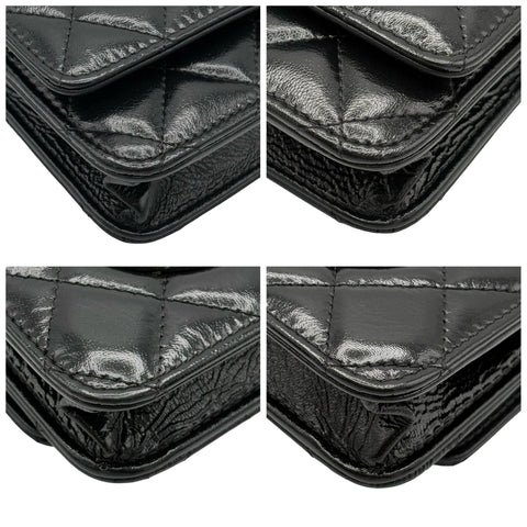 【中古】 CHANEL シャネル PEARL CHARMS WALLET ON CHAIN BAG パールチャームチェーンウォレット チェーンウォレット 27番台(2018~2019年) ブラック カーフスキン 中古 USED バッグ