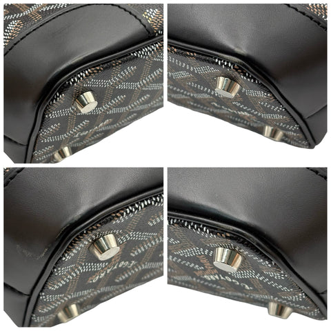 【中古】 GOYARD ゴヤール BELUGA PM ベルーガ PM ハンドバッグ ブラック キャンバス カーフスキン 中古 USED バッグ