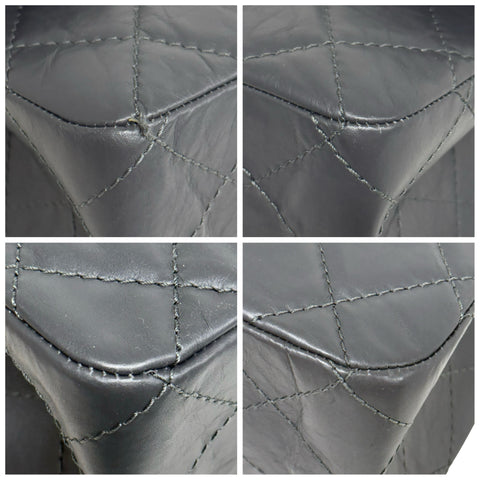 【中古】 CHANEL シャネル 2.55 MATELASSE DOUBLE FLAP 2.55 マトラッセダブルフラップビジューチェーンショルダーバッグ ショルダーバッグ 15番台(2012年) グレー系 カーフスキン 中古 USED バッグ