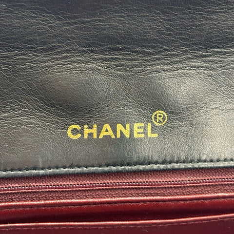 【中古】 CHANEL シャネル MATELASSE CHAIN SHOULDER BAG マトラッセチェーンショルダーバッグ ショルダーバッグ 1番台*(1990年) ブラック ラムスキン 中古 USED バッグ