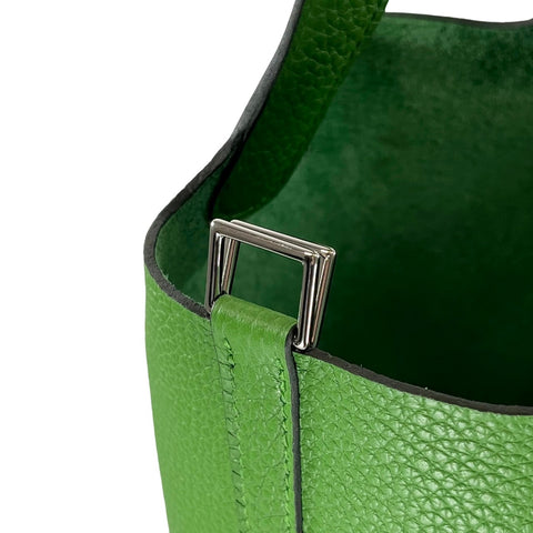 【新品未使用】 Hermes エルメス  ピコタンロックPM ヴェールユッカ トリヨン クレマンス シルバー金具 B刻(2023年) ブランドバッグ ハンドバッグ バッグ  新品 レディース (HERMES,PICOTIN LOCK PM,VERT YUCCA,Taurillon Clemence,silver,handbag,new)