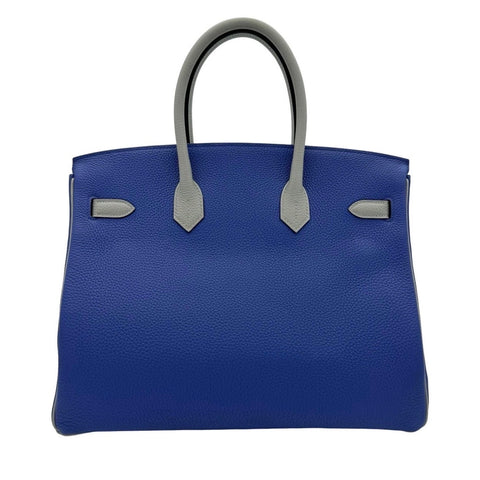 【中古】 Hermes エルメス バーキン35 ブルーエレクトリック グリムエット トゴ シルバー金具 A刻(2017年) ブランドバッグ ハンドバッグ バッグ 中古品 レディース (HERMES,BIRKIN35,BLUE ELECTRIC,GRIS MOUETTE,Togo,silver,handbag,used)