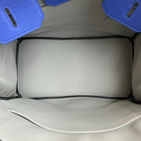 【中古】 Hermes エルメス バーキン35 ブルーエレクトリック グリムエット トゴ シルバー金具 A刻(2017年) ブランドバッグ ハンドバッグ バッグ 中古品 レディース (HERMES,BIRKIN35,BLUE ELECTRIC,GRIS MOUETTE,Togo,silver,handbag,used)