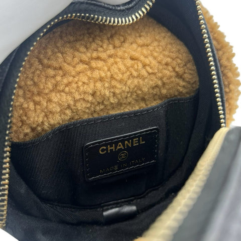 【中古】 CHANEL シャネル BOAR CHAIN SHOULDERBAG ボアチェーンショルダー ショルダーバッグ 28番台(2019年) ブラック/ブラウン ボア/レザー 中古 USED バッグ