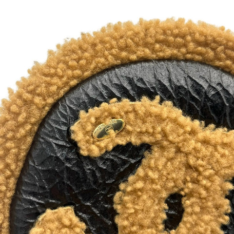 【中古】 CHANEL シャネル BOAR CHAIN SHOULDERBAG ボアチェーンショルダー ショルダーバッグ 28番台(2019年) ブラック/ブラウン ボア/レザー 中古 USED バッグ