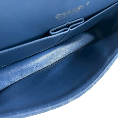 【中古】 CHANEL シャネル WFLAP SHOULDERBAG Wフラップ ショルダーバッグ 28番台(2019年) ブルー DENIM 中古 ダブルフラップ バッグ