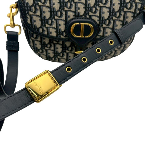 【中古】 Christian Dior クリスチャン ディオール BOBBY MEDIUM ボビー ショルダーバッグ 2020年 ネイビー キャンバス/レザー 中古 USED バッグ