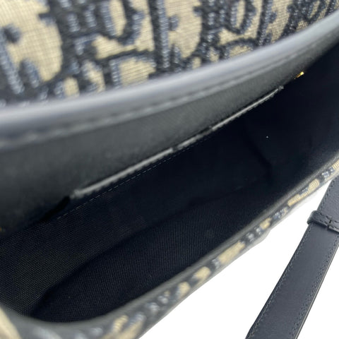 【中古】 Christian Dior クリスチャン ディオール BOBBY MEDIUM ボビー ショルダーバッグ 2020年 ネイビー キャンバス/レザー 中古 USED バッグ