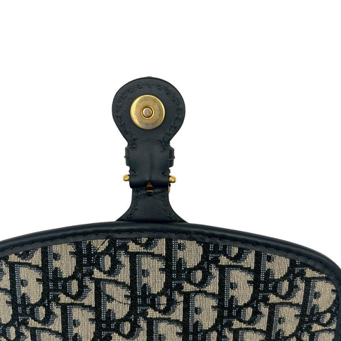 【中古】 Christian Dior クリスチャン ディオール BOBBY MEDIUM ボビー ショルダーバッグ 2020年 ネイビー キャンバス/レザー 中古 USED バッグ