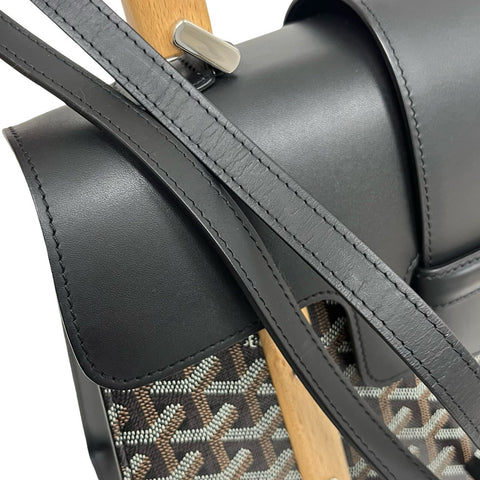 【新品同様】 GOYARD ゴヤール SAIGON GM サイゴンGM ハンドバッグ ブラック キャンバス & クラムシーカウハイド 中古 USED バッグ